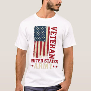 Veteraan van het Amerikaanse leger Vlag T-shirt on