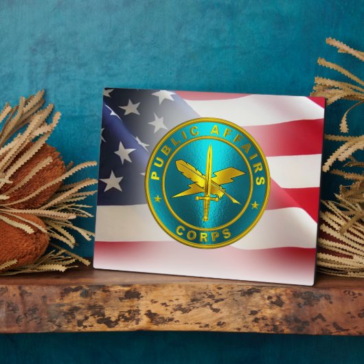 Veteraan van het leger voor openbare aangelegenhed fotoplaat (Zijkant)