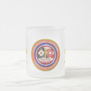 Veteraan van het rode legersignaal matglas koffiemok
