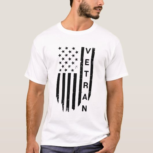 Veteraan Verticaal T-shirt (Voorkant)