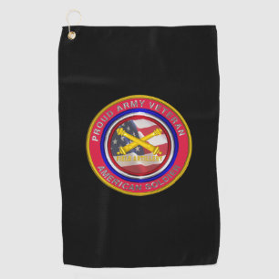 Veteraan Veteraan Veldartillerie Soldaat van het r Golfhanddoek