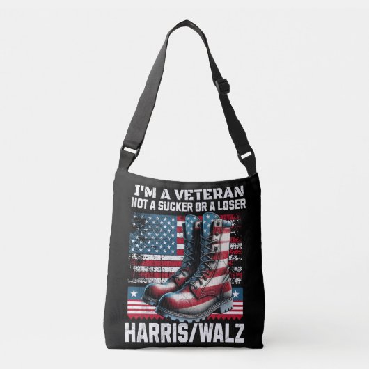 Veteraan voor Harris Walz Verkiezing 2024 Canvas t Crossbody Tas (Voorkant)
