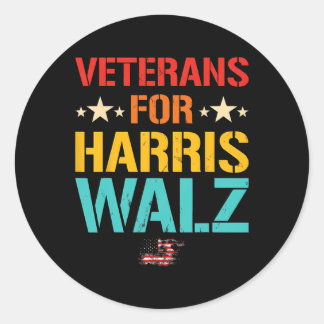 Veteraan voor Harris Wheimer Waltz Amerikaanse vla Ronde Sticker