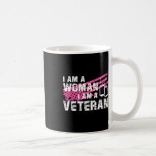 Veteraan Vrouw Roze Vlag Veteranen Dag Koffiemok