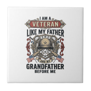 Veteraan zoals mijn vader en grootvader voor mij o tegeltje