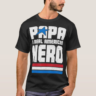 VETERAN 365 Papa Real American Hero T-shirt Father