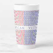 "VÉTÉRAN AMÉRICAIN" Grand Mug à Latte (Devant)