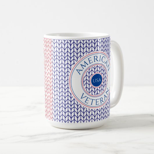 VÉTÉRAN AMÉRICAIN Grand Mug Blanc (Devant droit)