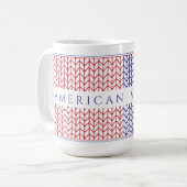 "VÉTÉRAN AMÉRICAIN" Grand Mug Blanc (Devant gauche)