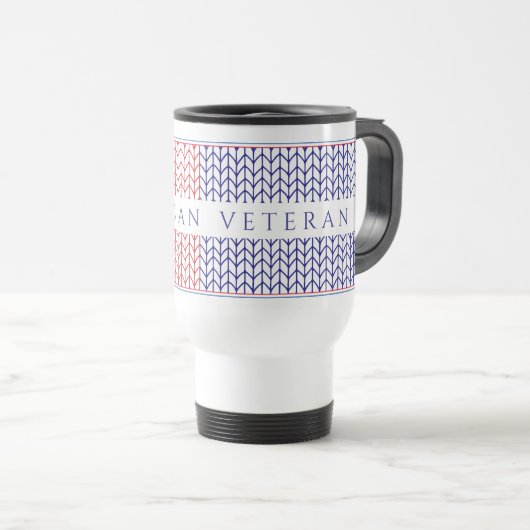 "VÉTÉRAN AMÉRICAIN" Tasse de Voyage (Devant droit)