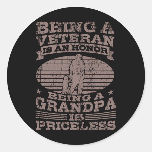 VETERAN-Amerikaanse Veteraan Gift Veterans Dag Ronde Sticker (Voorkant)