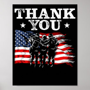 Veteran Appreciation US Flag Patriotic Soldaat Poster