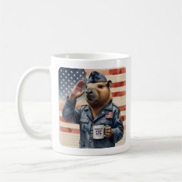 Veteran Capybara Coffee Mug Set Koffiemok