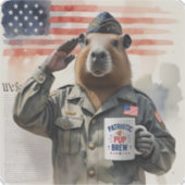 Veteran Capybara Sticker (Voorkant)