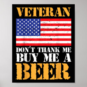 Veteran Dont Bedankt voor het kopen van de herdenk Poster