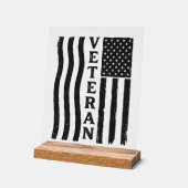Vétéran Drapeau Américain Vintage Vector Design de (Angle)