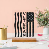 Vétéran Drapeau Américain Vintage Vector Design de (Mariage)