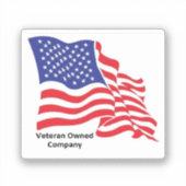 Veteran Eigendom van bedrijf Sticker (Voorkant)