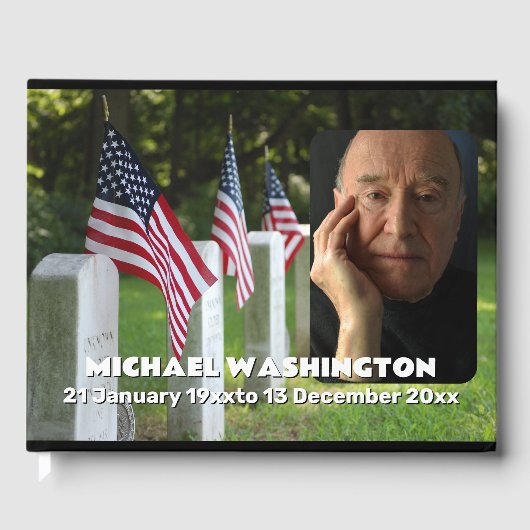 Veteran Flags Celebration of Life Guest Book Gastenboek (Voorkant)