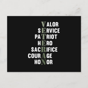 Veteran geeft Happy Veterans Day Support Grafisch Aankondigingskaart