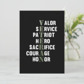 Veteran geeft Happy Veterans Day Support Grafisch Kaart (Staand voorkant)