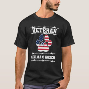 Veteran German Boxer Rezat Dog Retirement Pets T-shirt