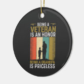 Veteran Grandpa Keramisch Ornament (Links)