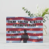 Veteran Hartelijk dank Bedankkaart (Staand voorkant)