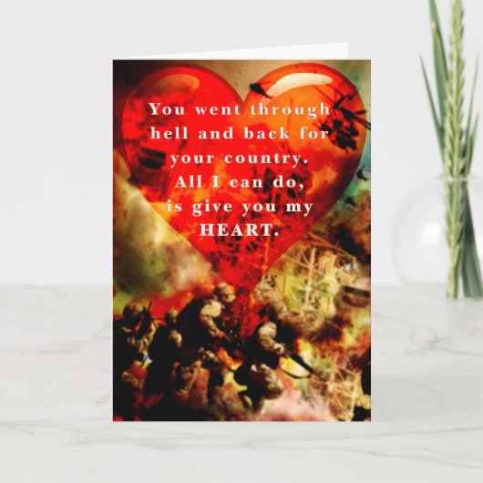Veteran Love Feestdagen Kaart (Voorkant)