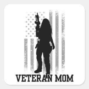 Veteran Ma Vierkante Sticker