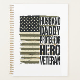 Vétéran Mari Papa Protecteur Héros Chemise Drapeau