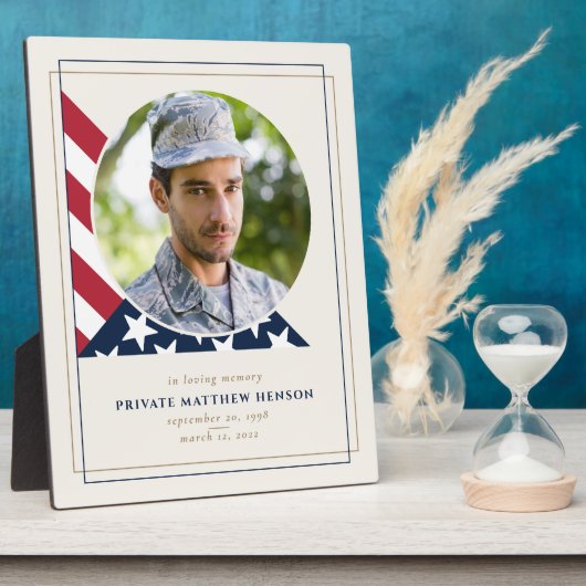 Veteran Memorial Photo Plaque Fotoplaat (Zijkant)