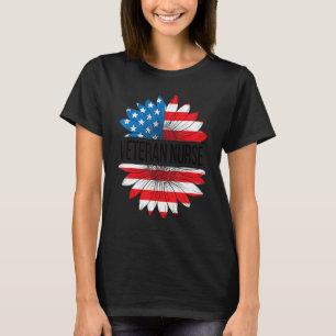 Veteran Nurse Sunflower US Veteran Nursing T-shirt