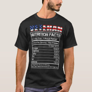 Veteran Nutrition Facts Perfect voor papa T-shirt