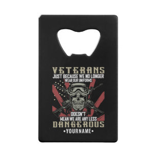Veteran Patriotic USA Funny Humor Kredietkaart Flessenopener