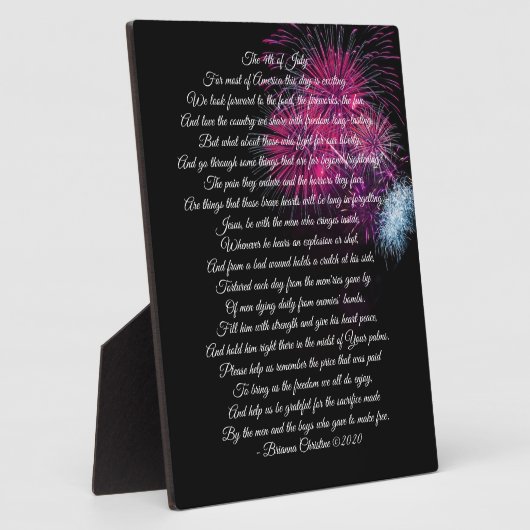 Veteran Poem Plaque (Côté)