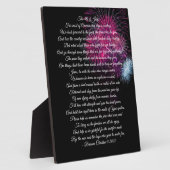 Veteran Poem Plaque Fotoplaat (Zijkant)