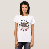 Veteran Service Foto Red White Blue T-Shirt (Voorkant volledig)
