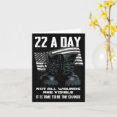 Veteran Suicide Awareness Kaart (Gele Bloem)