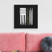 Veteran USA Flag Happy Veterans Day Support Canvas Afdruk (Insitu (Woonkamer))