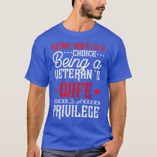 Veteran Wife Privilege Veterans Dag Presentatie T-shirt