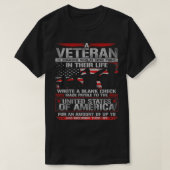 Veteran Wrote Blank Check for Pistool Enthusiast T-shirt (Design voorkant)