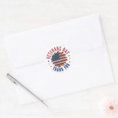 VETERANDAG DANK U RONDE STICKER (Envelop)