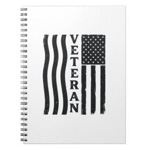 Veterane Amerikaanse Vlag Vintage Vector T-shirt O Notitieboek