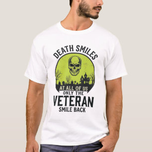 Veterane Halloween Dood Lach Funny Retro Schedel_1 T-shirt