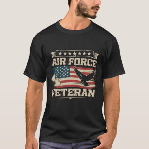 Veteranen Amerikaanse luchtmacht Amerikaanse vlag T-shirt
