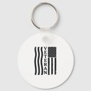 Veteranen Amerikaanse Vlag Vintage Vector T-shirt Sleutelhanger