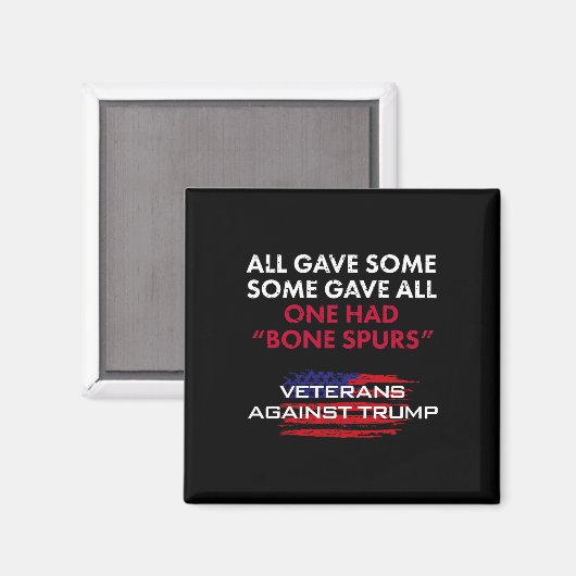 Veteranen Anti-Trump Draft Dodger Bone Spurs voor Magneet (Voorkant / Achterkant)