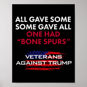 Veteranen Anti-Trump Draft Dodger Bone Spurs voor  Poster
