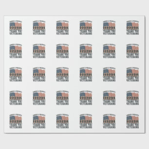 Veteranen Bedankt Patriottisch Militair Vlag T-shi Cadeaupapier